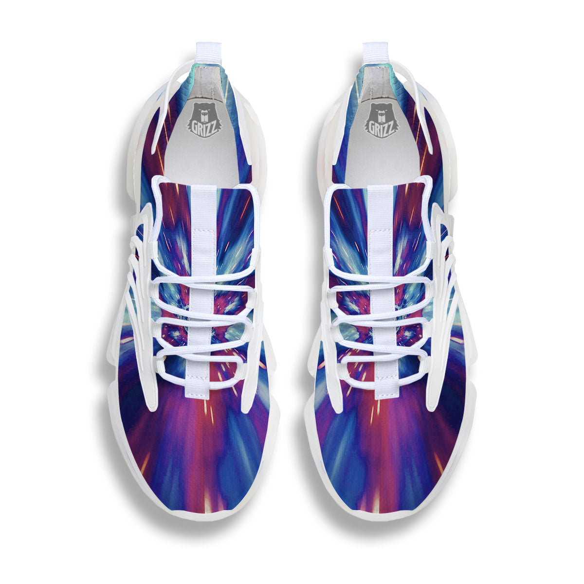 Lightspeed Galaxy Print White Gym Shoes-grizzshop