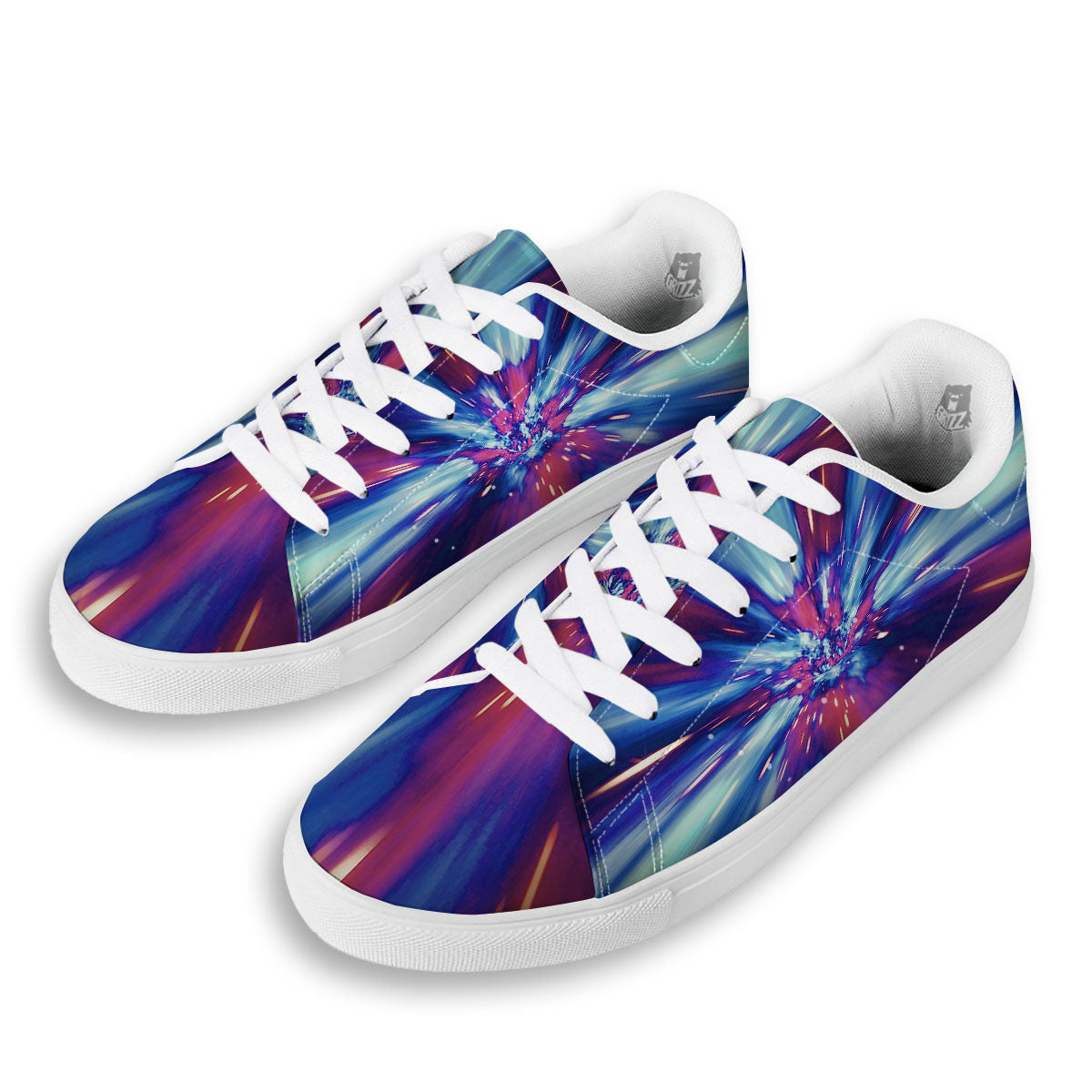 Lightspeed Galaxy Print White Low Top Sneakers-grizzshop