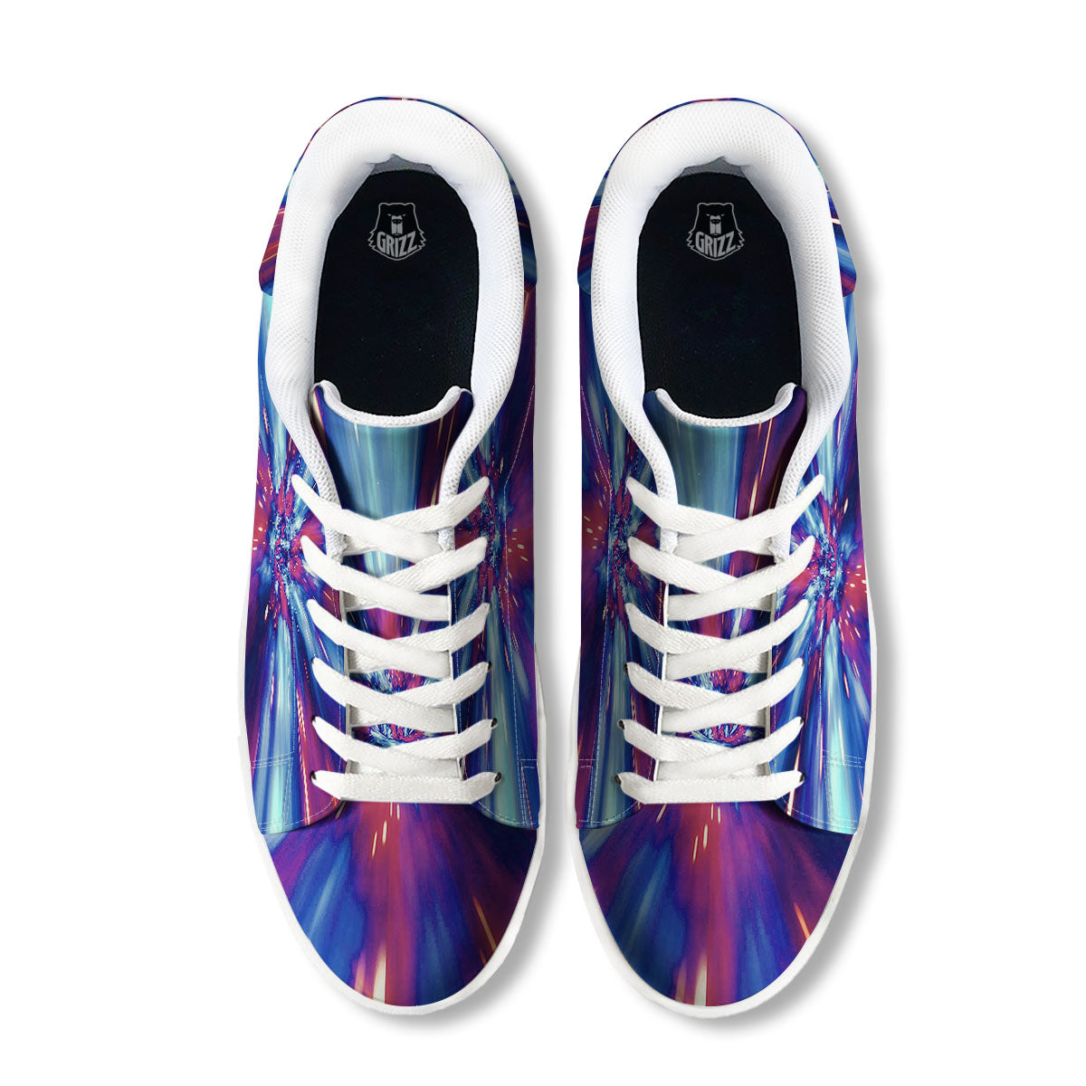 Lightspeed Galaxy Print White Low Top Sneakers-grizzshop