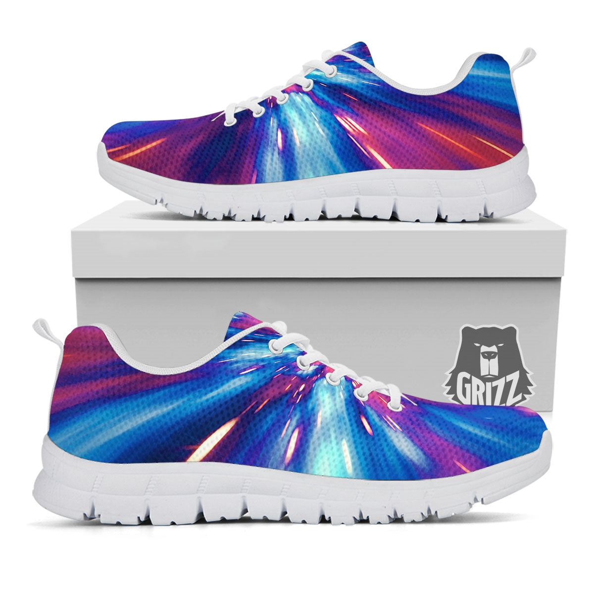Lightspeed Galaxy Print White Sneaker-grizzshop