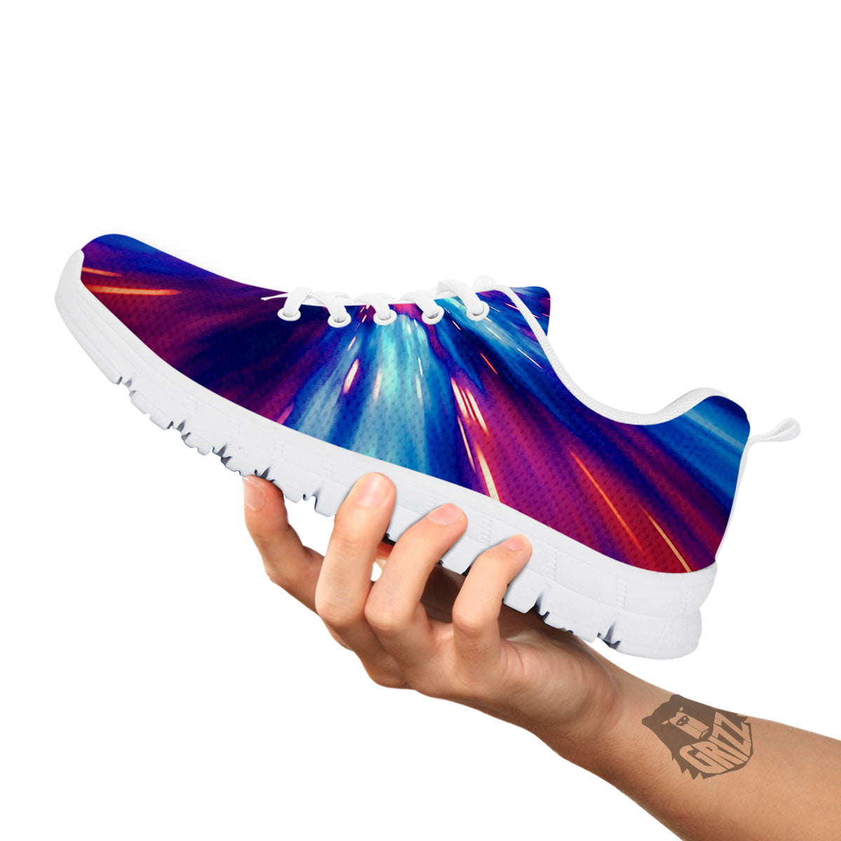 Lightspeed Galaxy Print White Sneaker-grizzshop