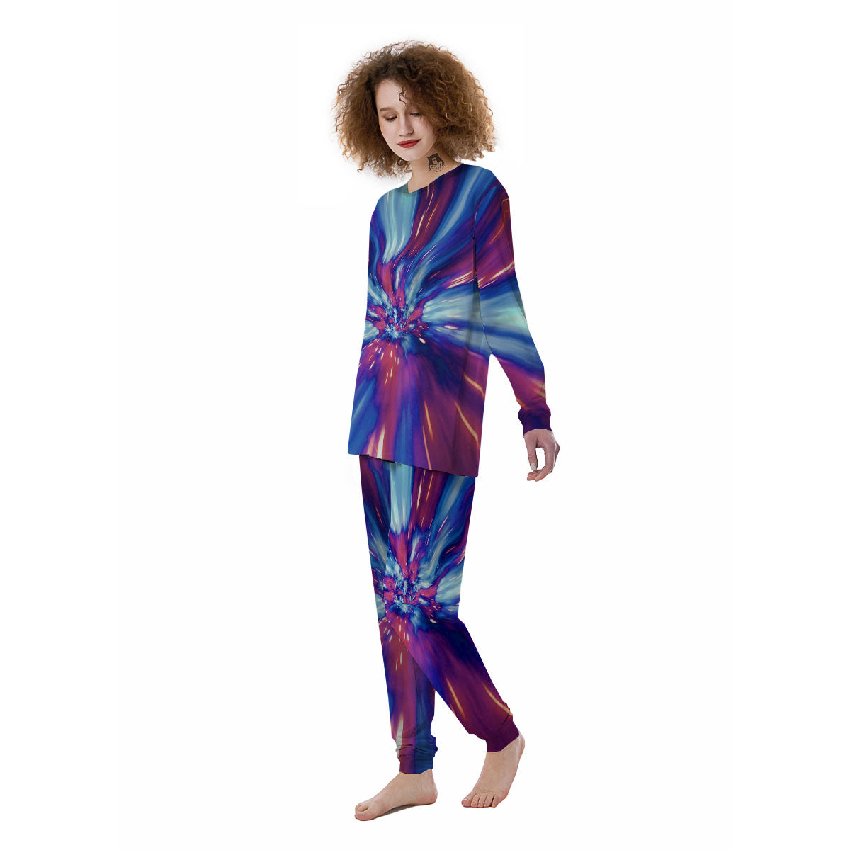 Lightspeed Galaxy Print Women's Pajamas-grizzshop