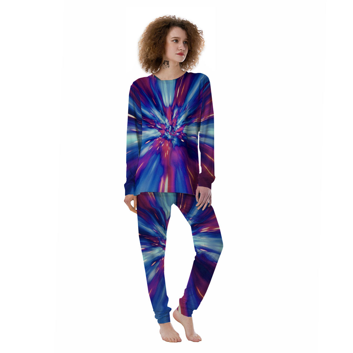 Lightspeed Galaxy Print Women's Pajamas-grizzshop