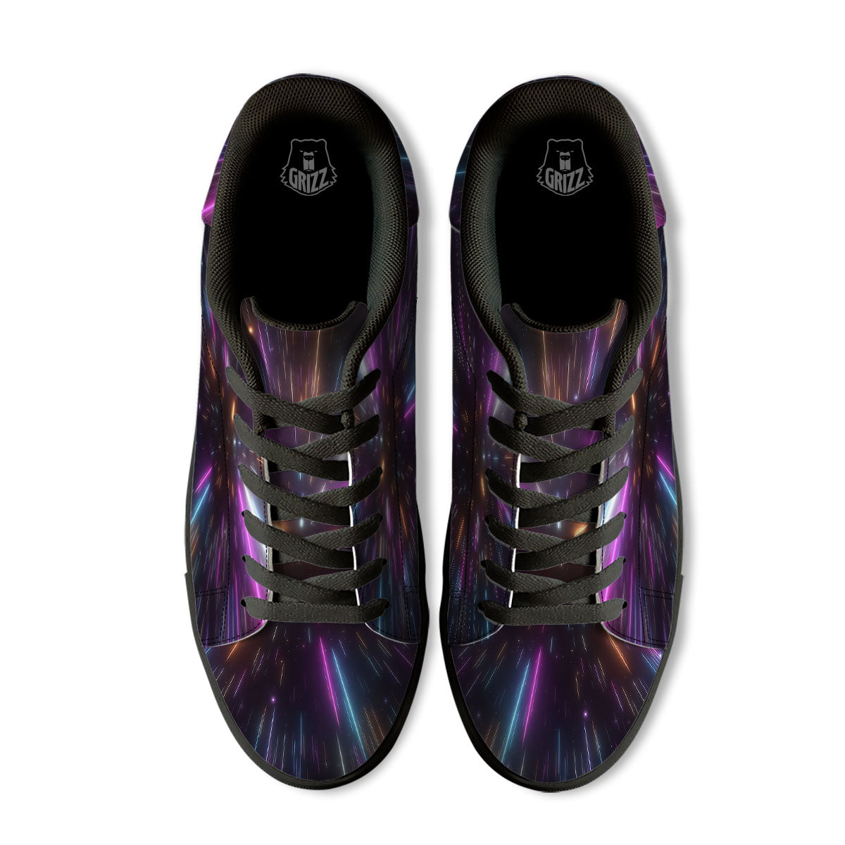 Lightspeed Hyperspace Print Black Low Top Sneakers-grizzshop