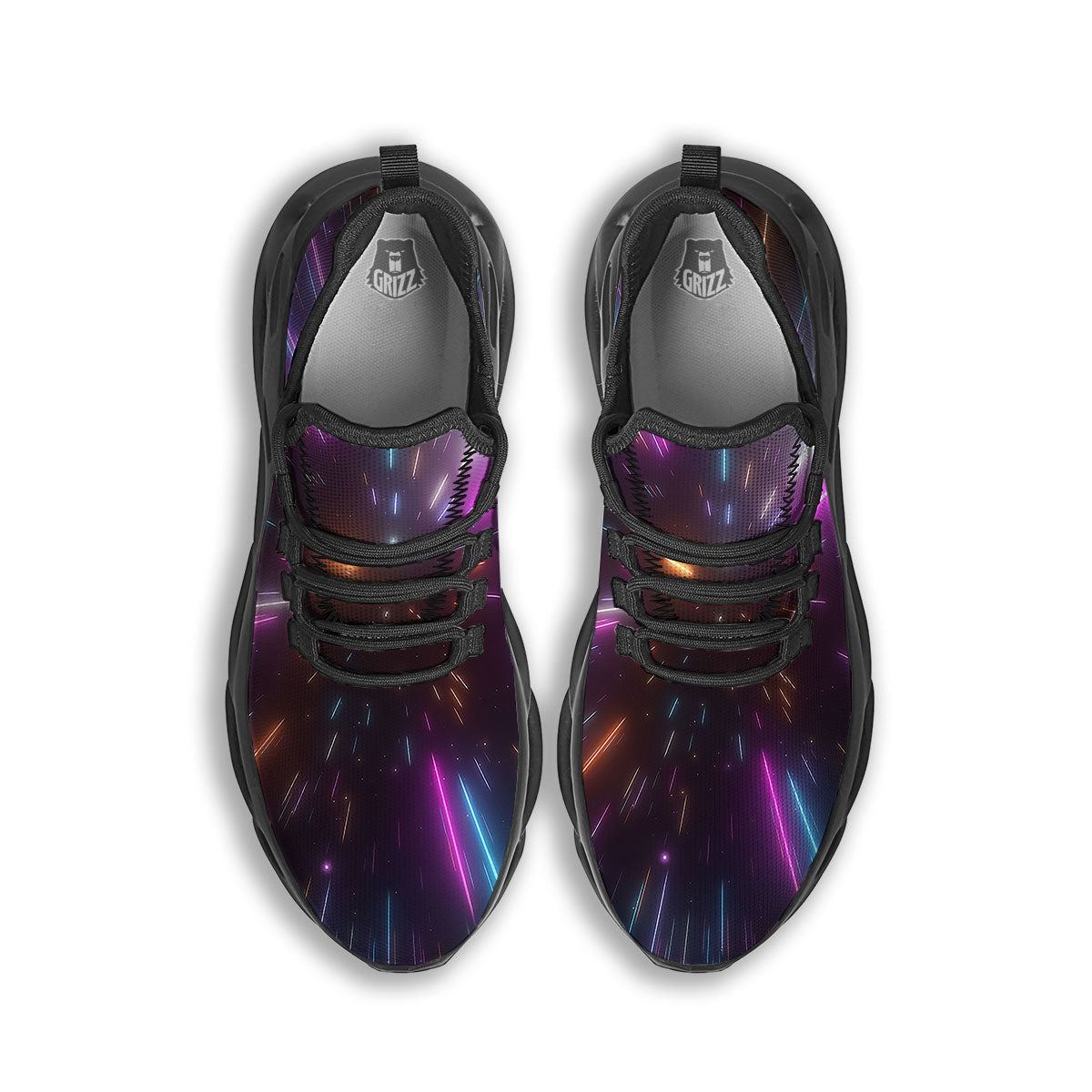 Lightspeed Hyperspace Print Black Running Shoes-grizzshop