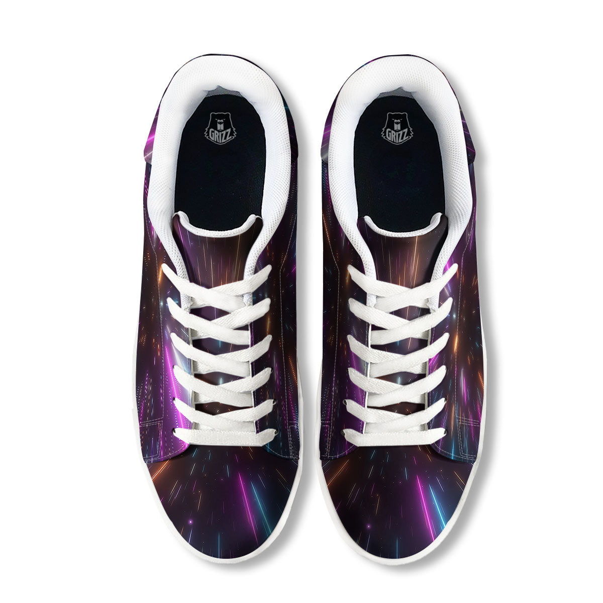 Lightspeed Hyperspace Print White Low Top Sneakers-grizzshop