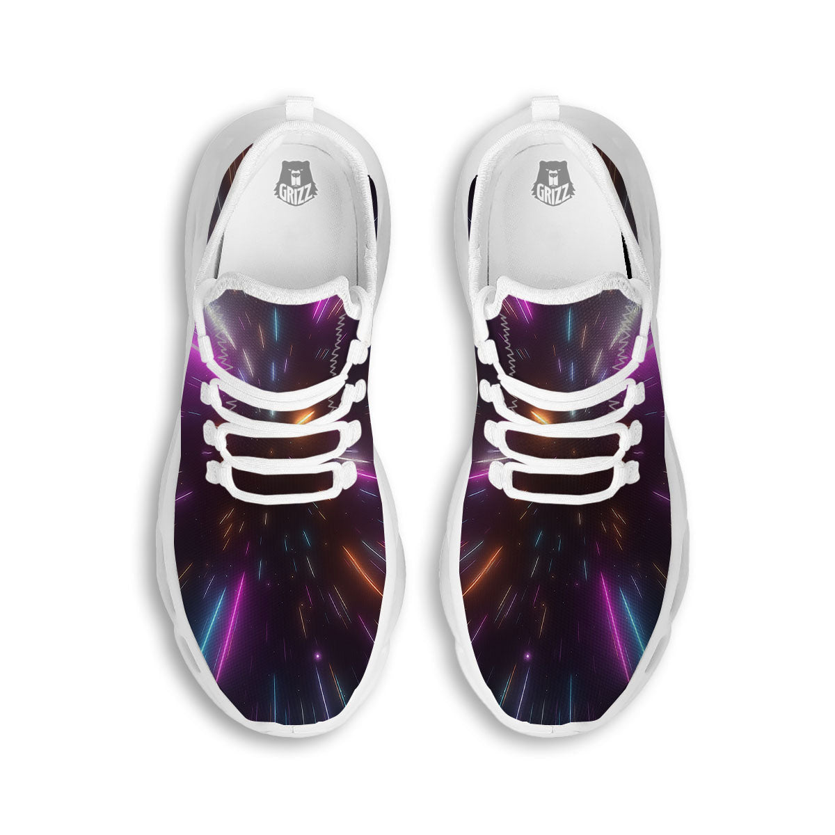 Lightspeed Hyperspace Print White Running Shoes-grizzshop