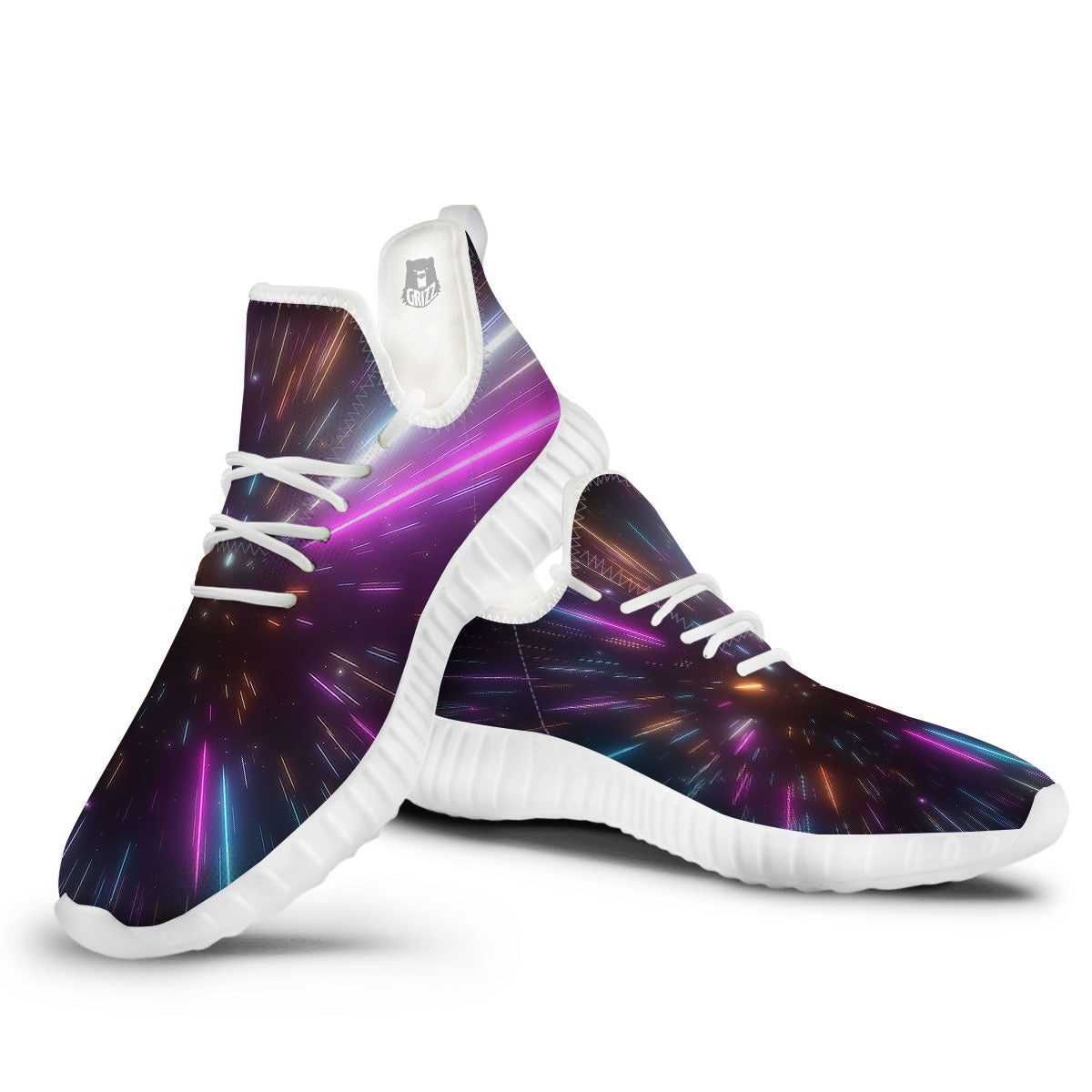 Lightspeed Hyperspace Print White Walking Shoes-grizzshop