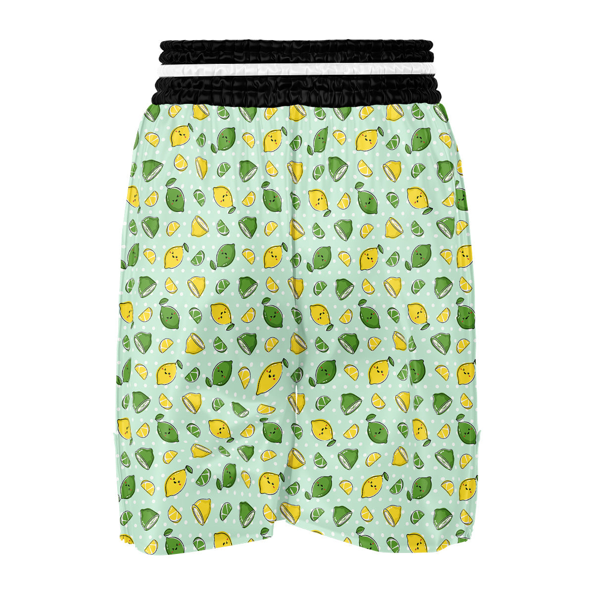 Lime Cute Print Pattern Boxing Shorts-grizzshop