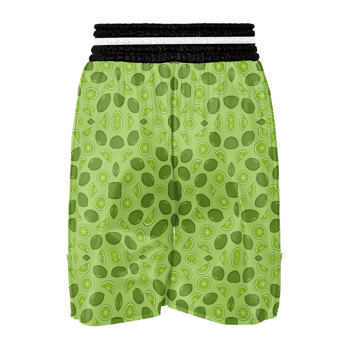 Lime Green Print Pattern Boxing Shorts-grizzshop