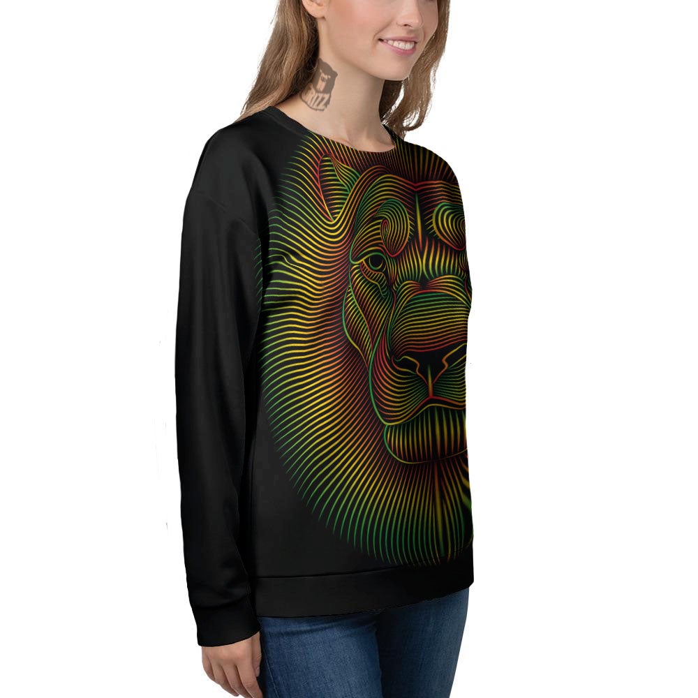 Lion Rasta Print Women's Sweatshirt-grizzshop