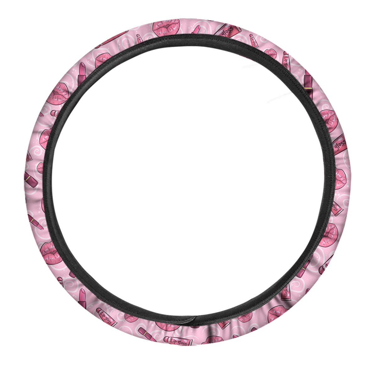 Lips Funky Kiss Print Pattern Car Steering Wheel Cover-grizzshop