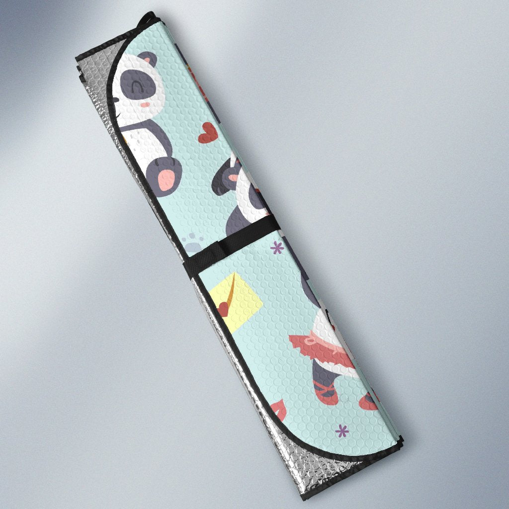 Lips Panda Pattern Print Car Sun Shade-grizzshop