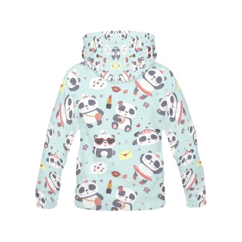 Lips Panda Pattern Print Men Pullover Hoodie-grizzshop