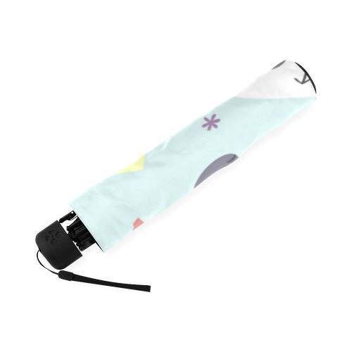 Lips Panda Pattern Print Foldable Umbrella-grizzshop