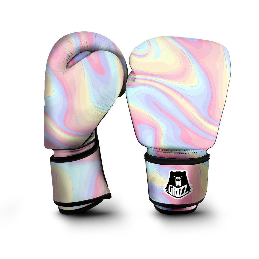 Liquid And Marble Pastel Print Boxing Gloves-grizzshop