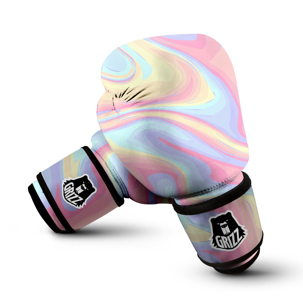 Liquid And Marble Pastel Print Boxing Gloves-grizzshop
