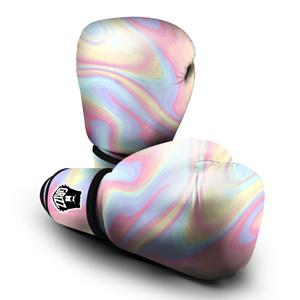 Liquid And Marble Pastel Print Boxing Gloves-grizzshop