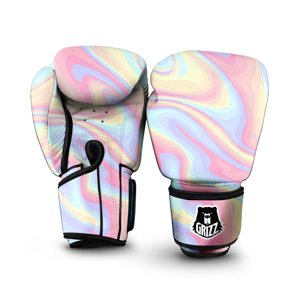 Liquid And Marble Pastel Print Boxing Gloves-grizzshop