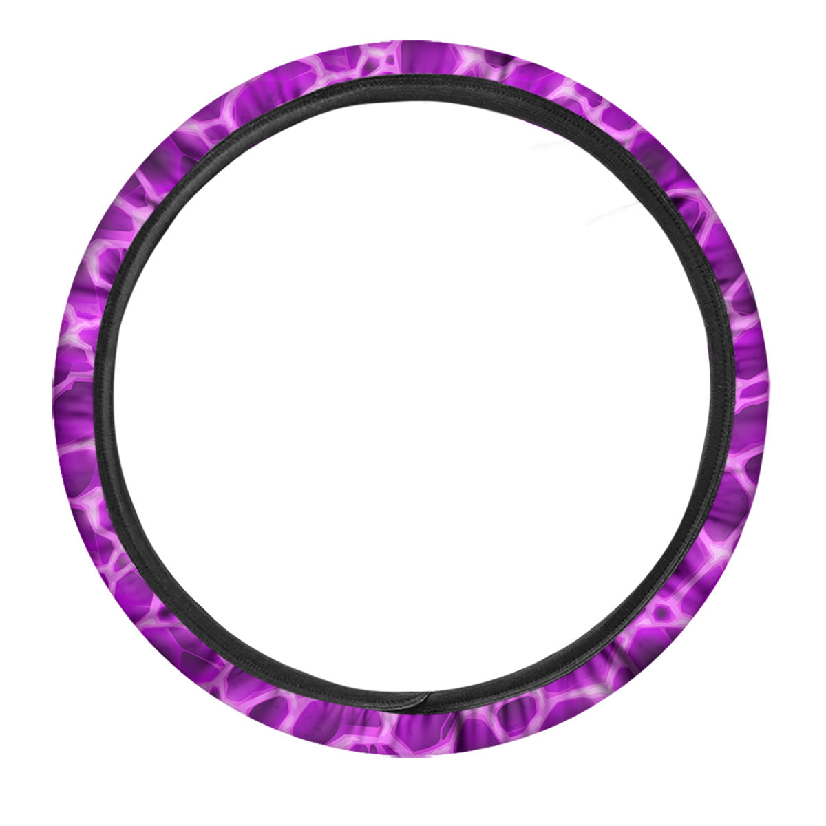 Liquid Lava Purple Print Pattern Car Steering Wheel Cover-grizzshop