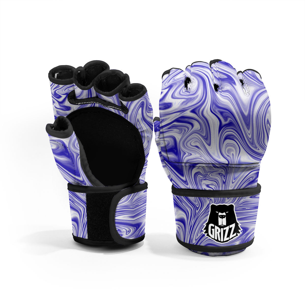 Liquid Psychedelic Print Pattern MMA Gloves-grizzshop