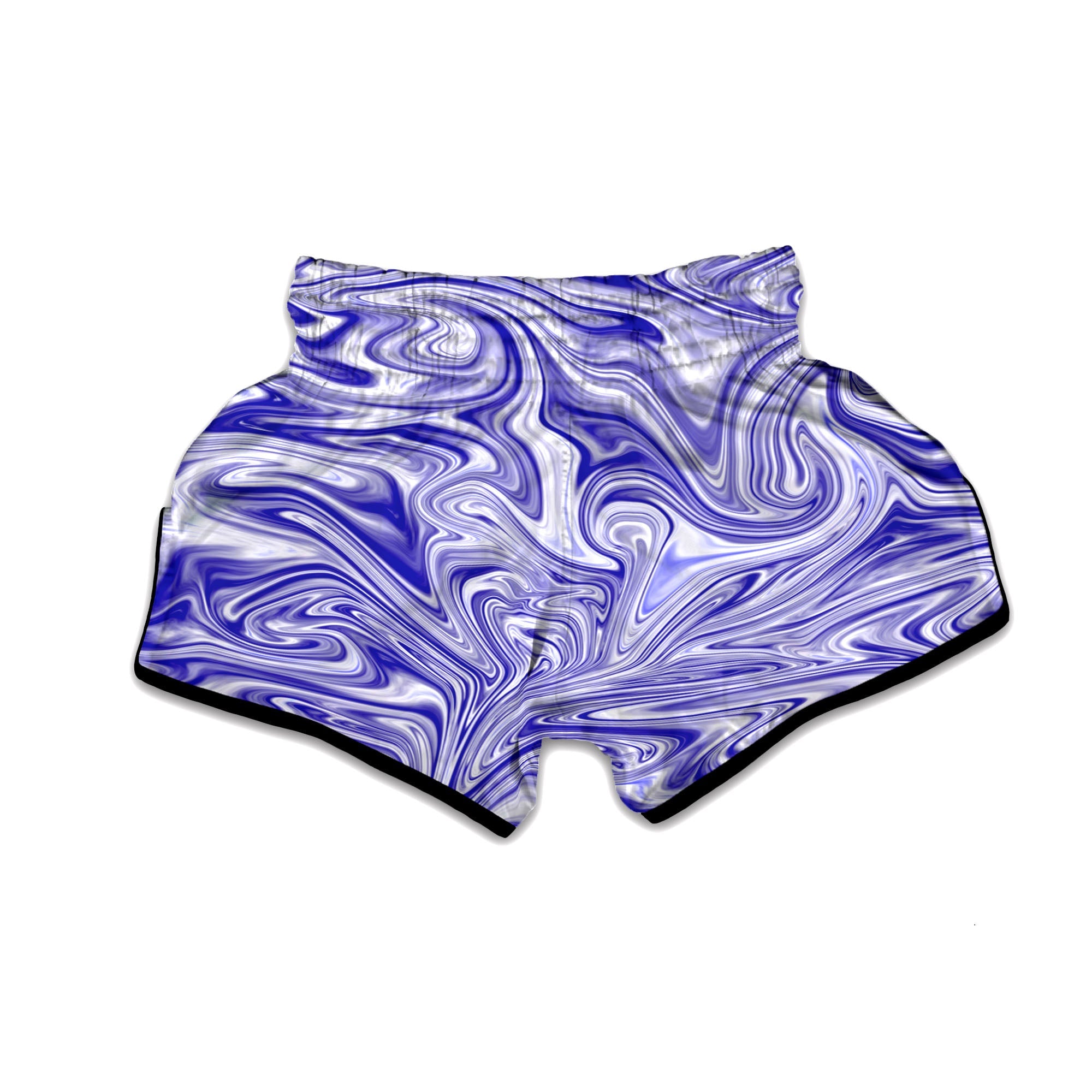 Liquid Psychedelic Print Pattern Muay Thai Boxing Shorts-grizzshop