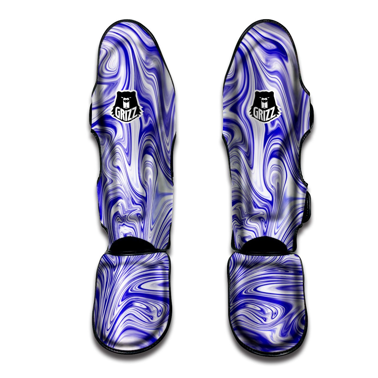 Liquid Psychedelic Print Pattern Muay Thai Shin Guards-grizzshop