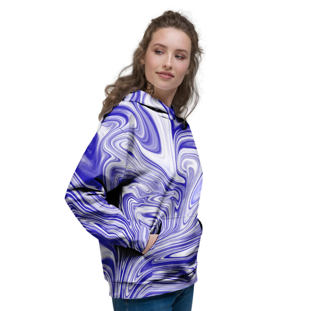 Liquid Psychedelic Print Pattern Women's Hoodie-grizzshop