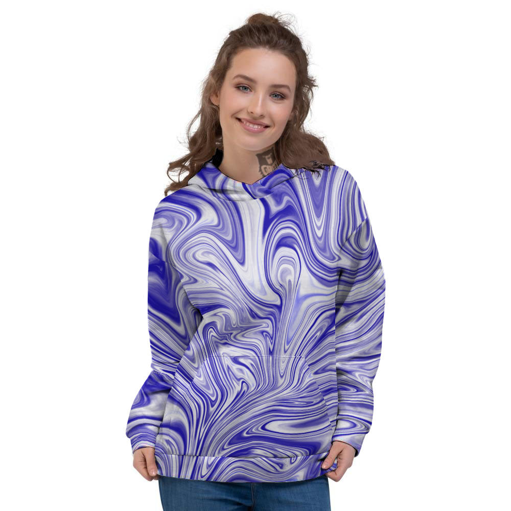 Liquid Psychedelic Print Pattern Women's Hoodie-grizzshop