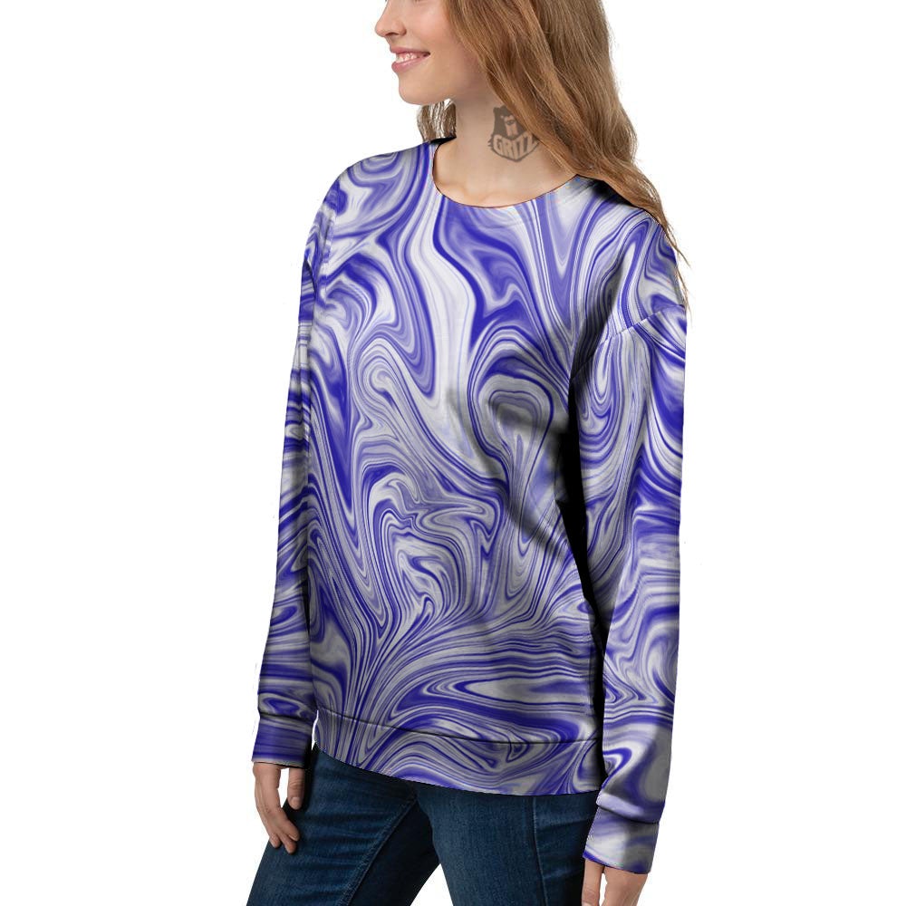 Liquid Psychedelic Print Pattern Women's Sweatshirt-grizzshop