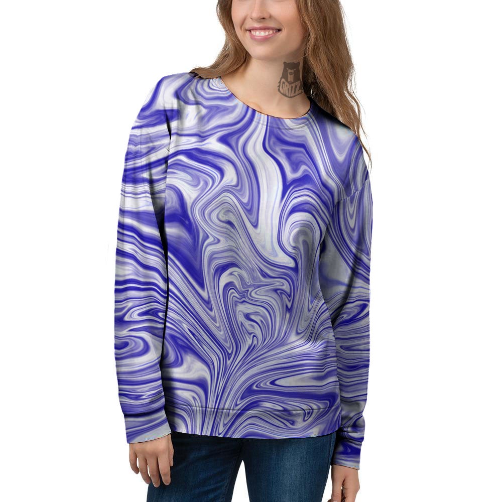 Liquid Psychedelic Print Pattern Women's Sweatshirt-grizzshop