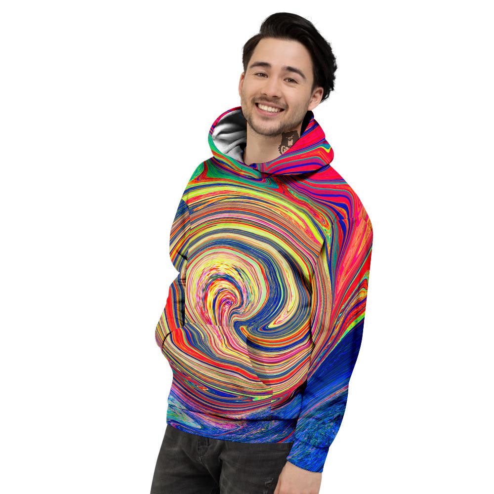 Liquid Trippy Abstract Psychedelic Print Men's Hoodie-grizzshop