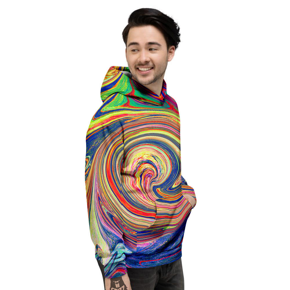 Liquid Trippy Abstract Psychedelic Print Men's Hoodie-grizzshop