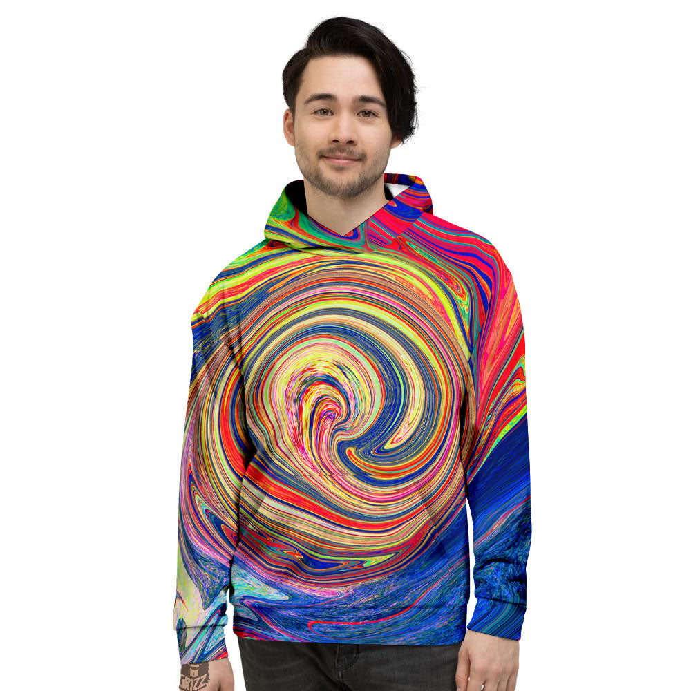Liquid Trippy Abstract Psychedelic Print Men's Hoodie-grizzshop
