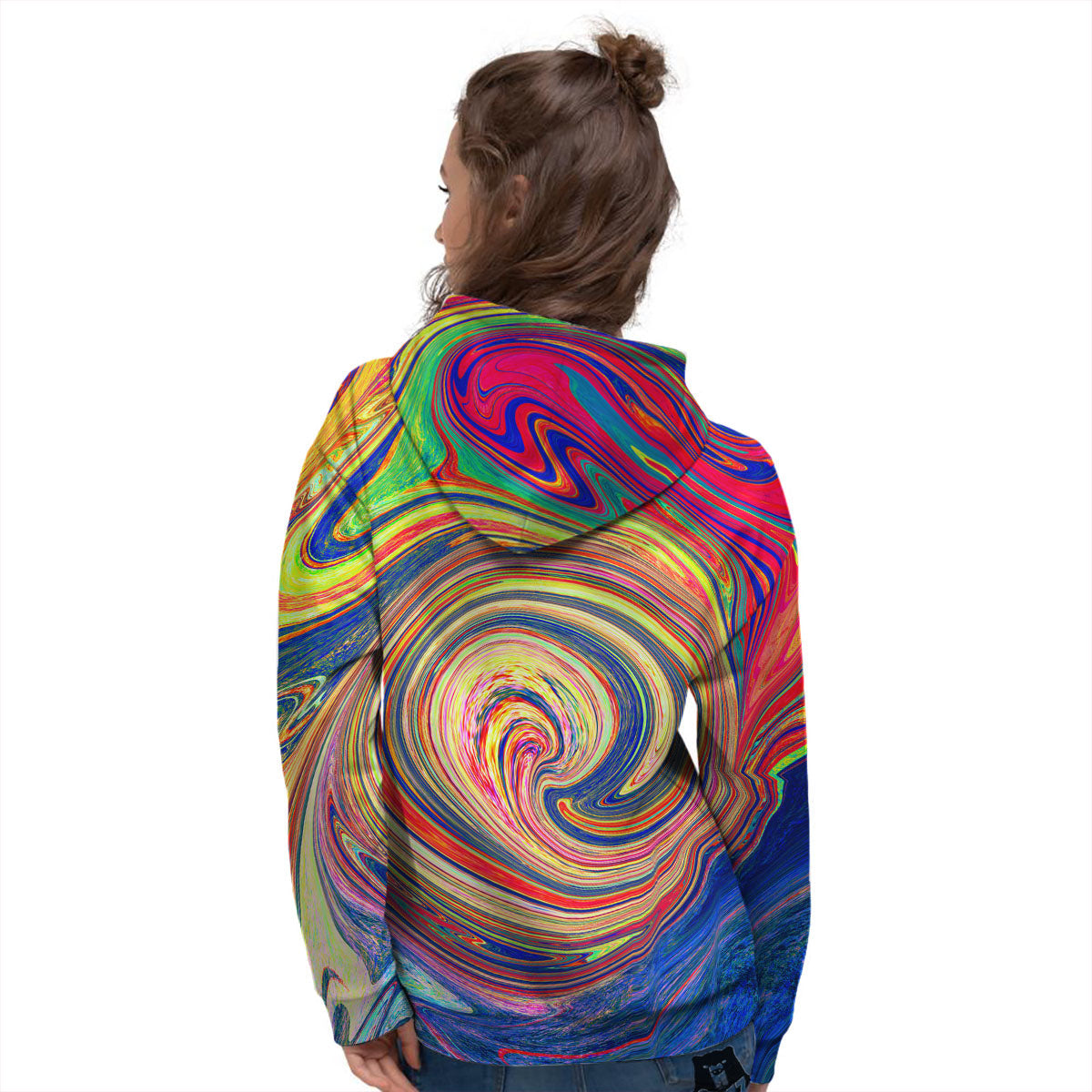 Liquid Trippy Abstract Psychedelic Print Women's Hoodie-grizzshop