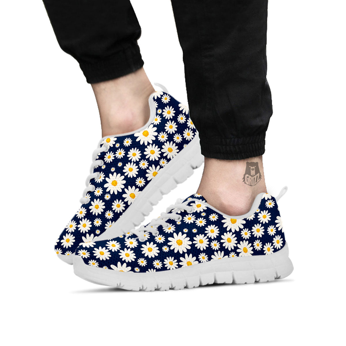 Little Daisy Daisy Print White Sneaker-grizzshop