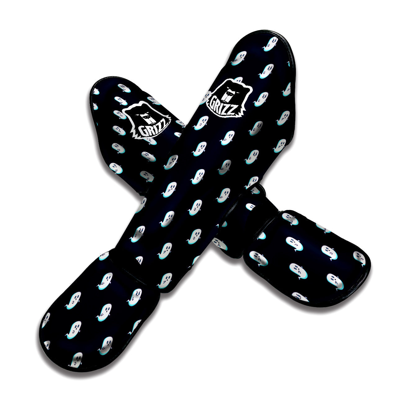 Little Ghost Cute Print Pattern Muay Thai Shin Guards-grizzshop