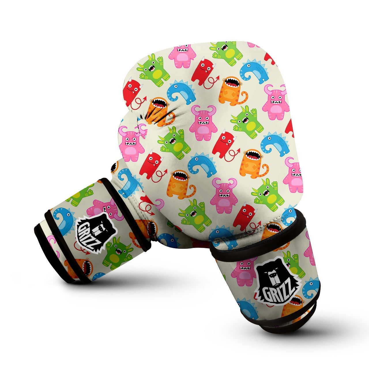 Little Monster Print Pattern Boxing Gloves-grizzshop