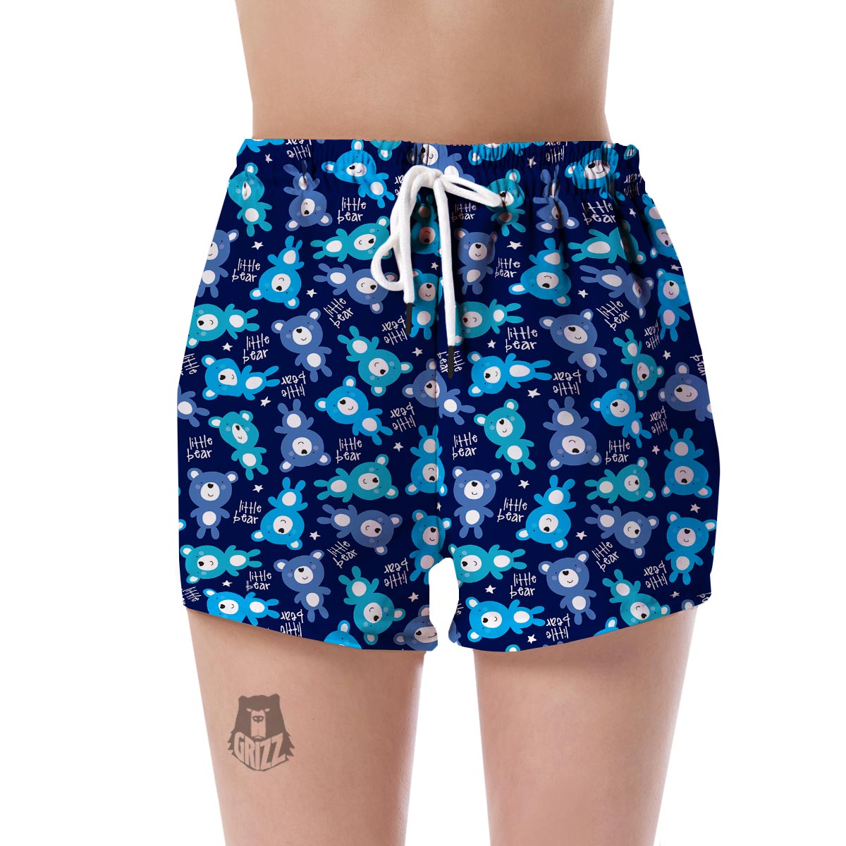 Little Teddy Bear Pattern Print Women's Shorts-grizzshop