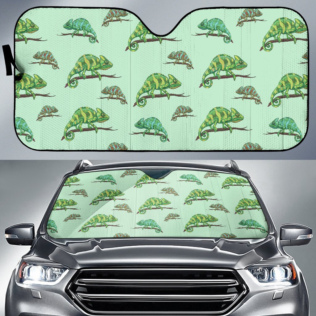 Lizard Print Pattern Car Sun Shade-grizzshop