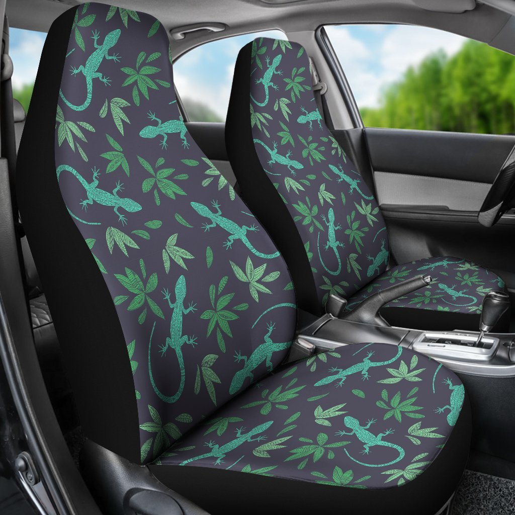 Lizard Leaf Pattern Print Universal Fit Car Seat Cover-grizzshop