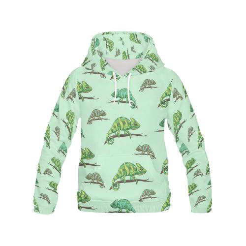 Lizard Print Pattern Men Pullover Hoodie-grizzshop