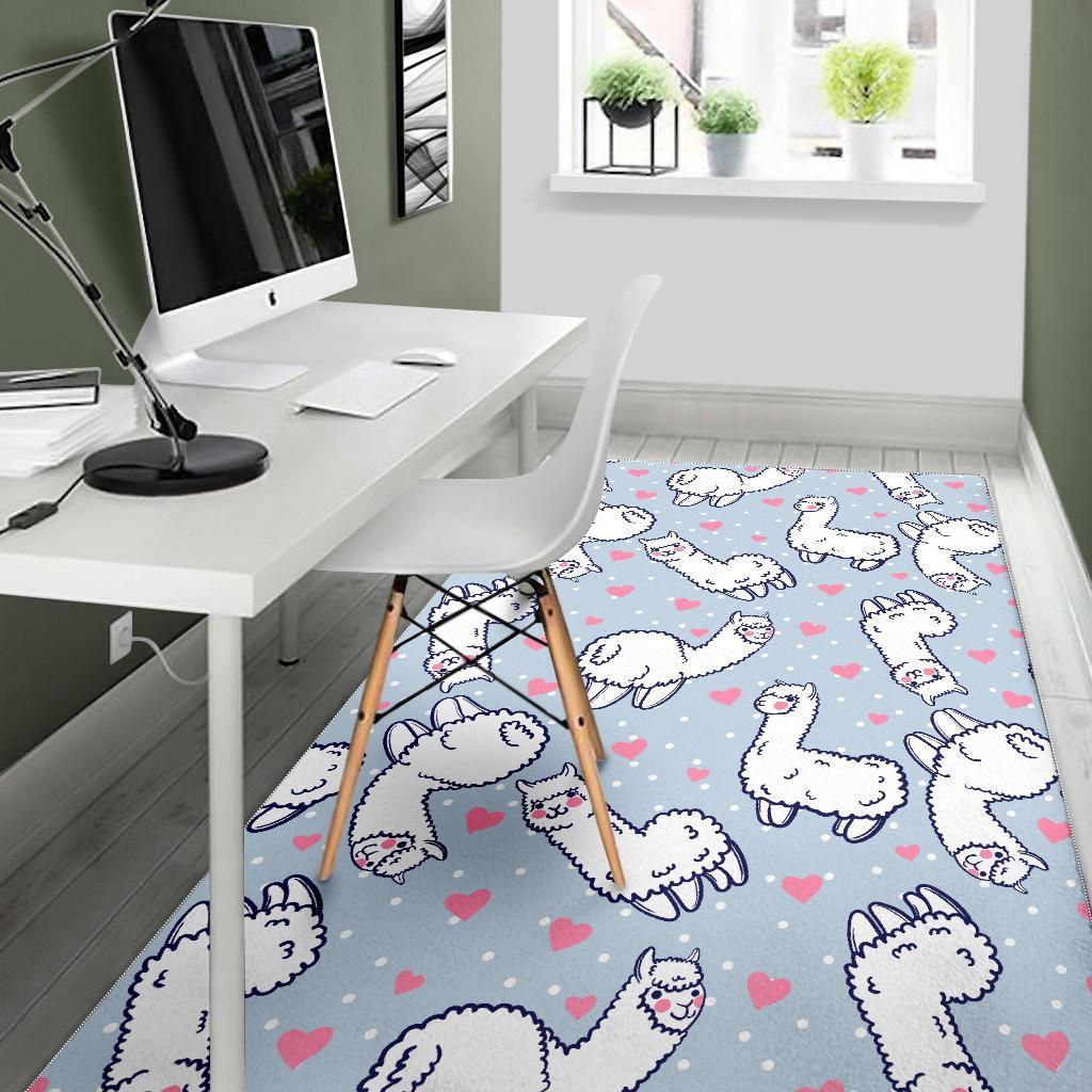 Llama Pattern Print Floor Mat-grizzshop