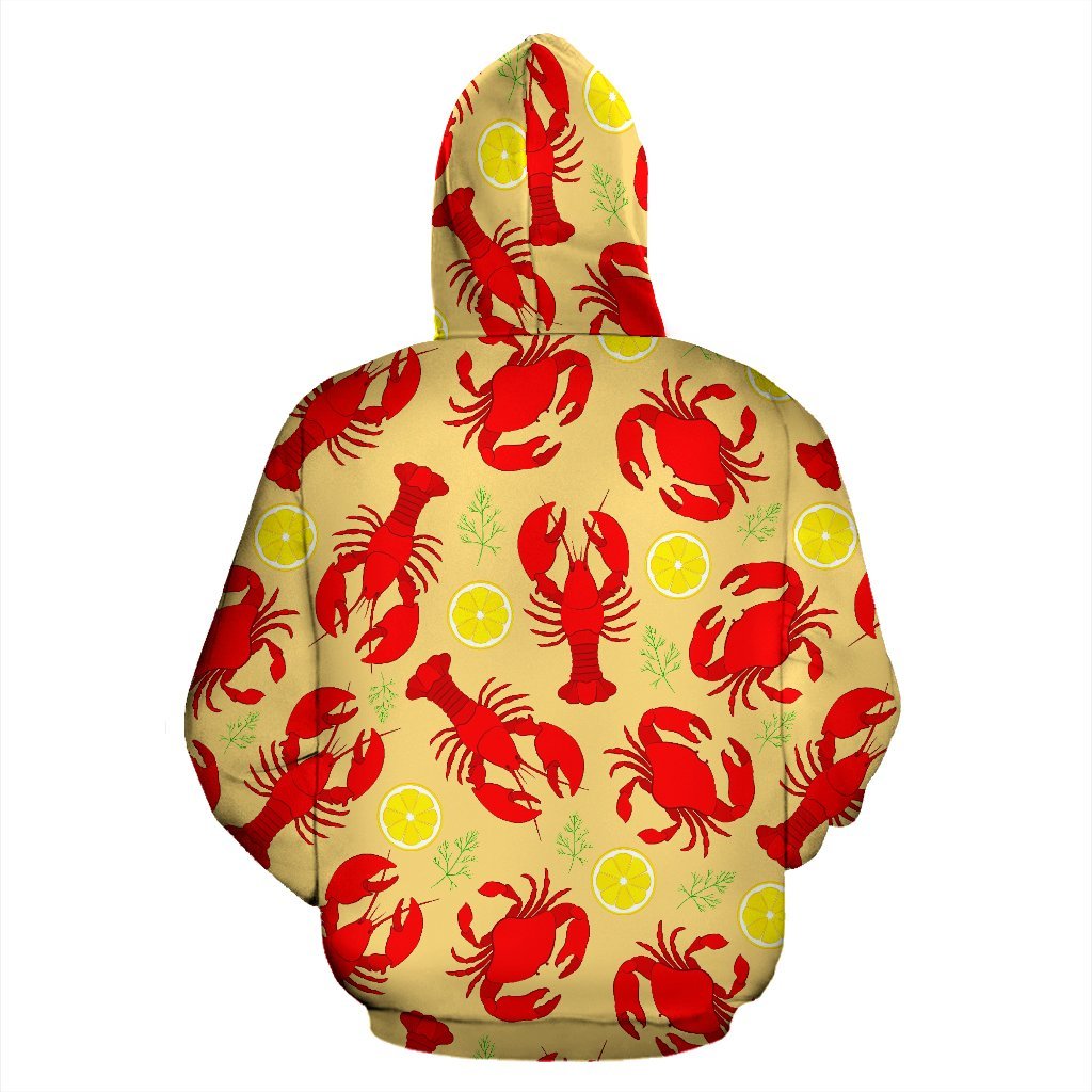 Lobster Crab Pattern Print Men Women Pullover Hoodie-grizzshop