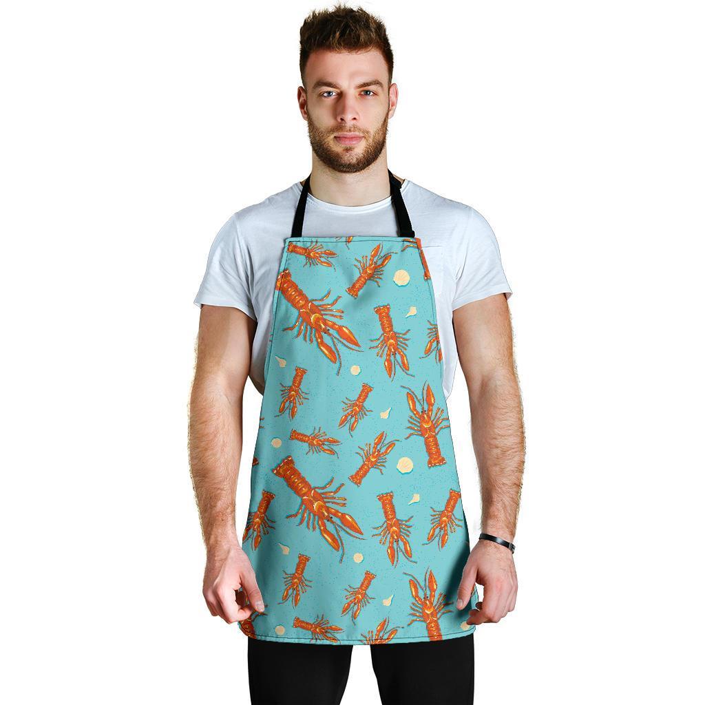 Lobster Pattern Print Men's Apron-grizzshop