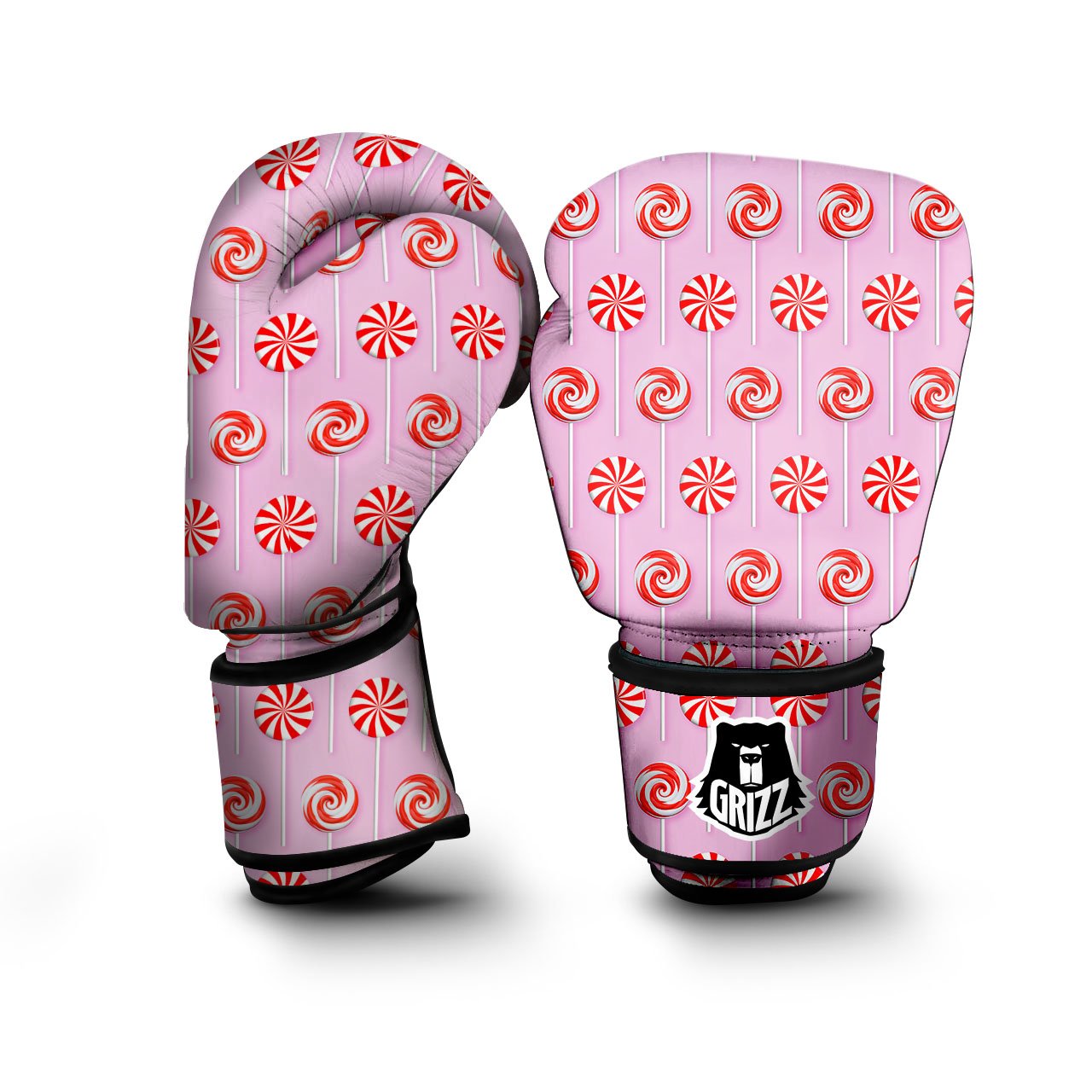 Lollipop Candy Red Print Pattern Boxing Gloves-grizzshop