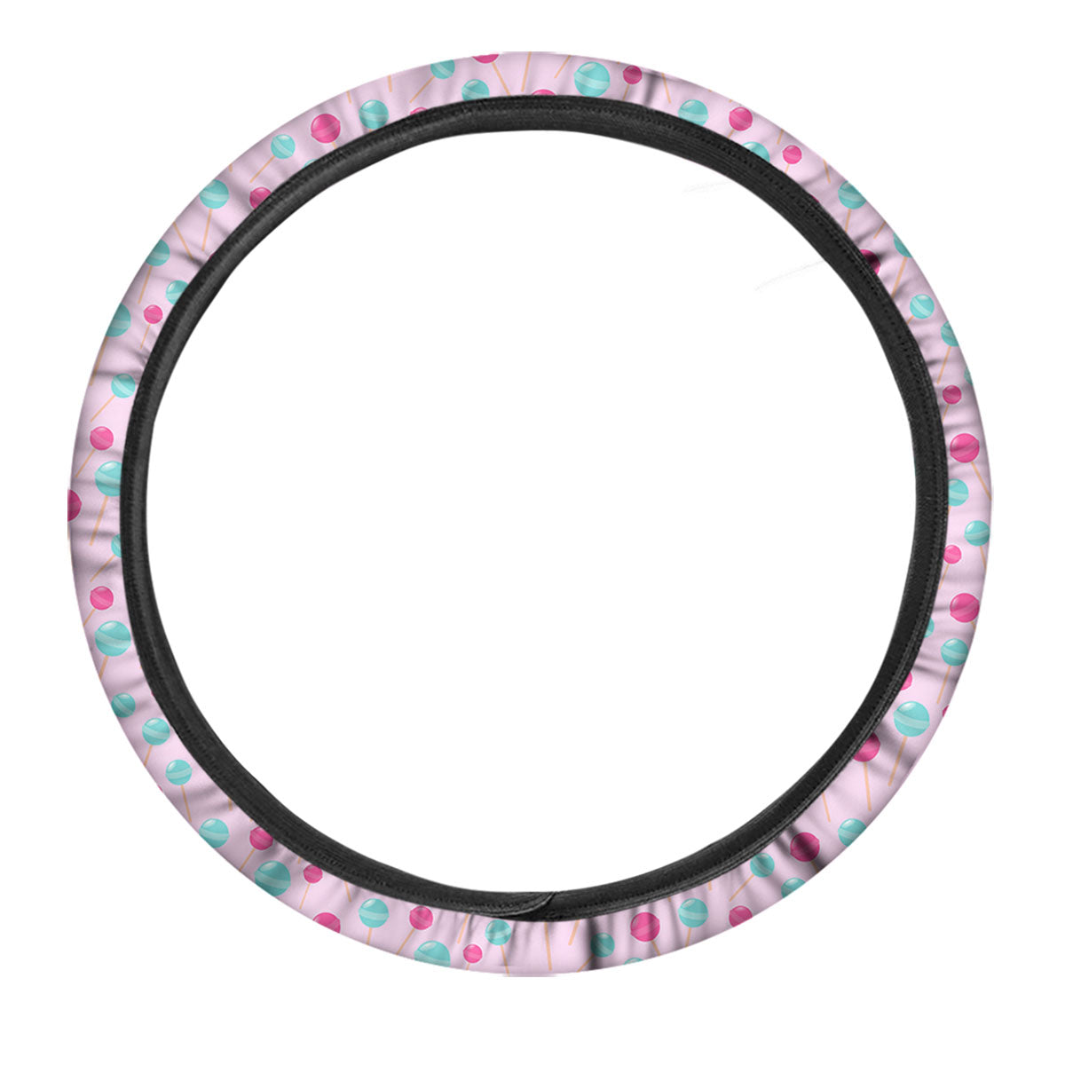 Lollipop Cartoon Print Pattern Car Steering Wheel Cover-grizzshop