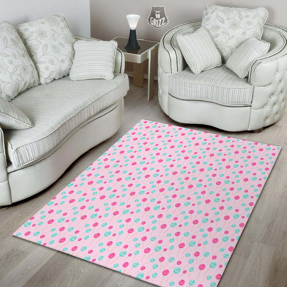 Lollipop Cartoon Print Pattern Floor Mat-grizzshop