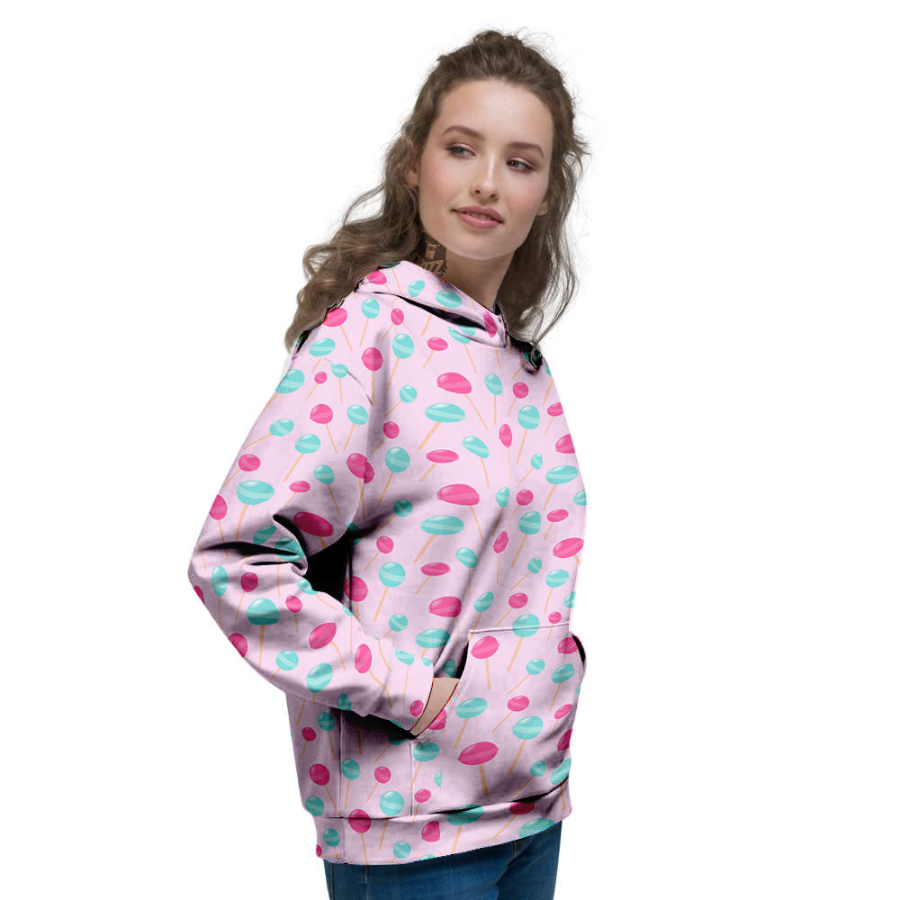 Lollipop Cartoon Print Pattern Women's Hoodie-grizzshop