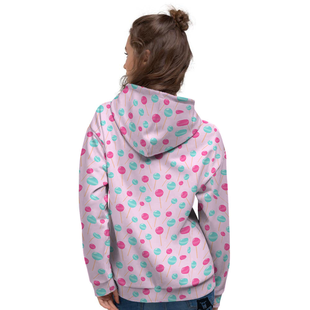 Lollipop Cartoon Print Pattern Women's Hoodie-grizzshop